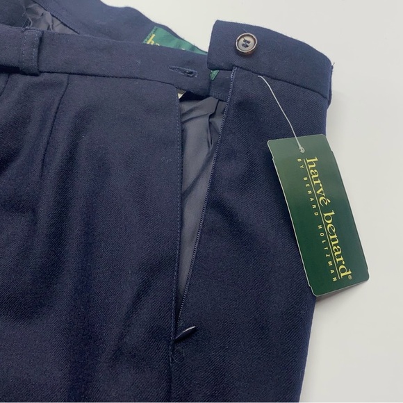 Harve Benard Women’s Navy Blue Wool Pants 14 Lined Side Zip/Button Closure NWT - Picture 4 of 14